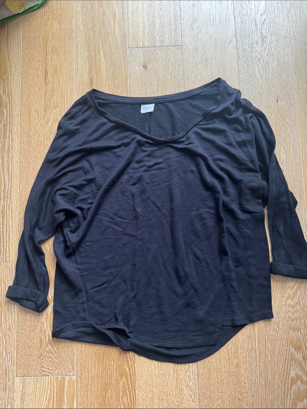 Tresics Black Scoop Neck Top